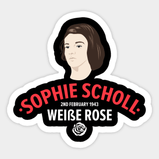 Sophie Scholl - Die weiße Rose Resistance Heroine Sticker